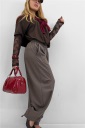 pantalone modello balloon pinstriped